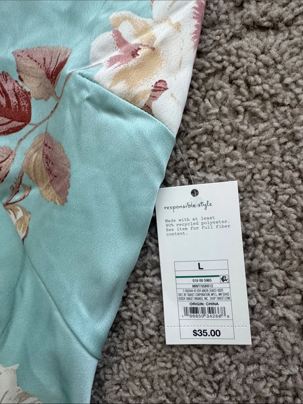 D255 NWT A New Day Floral Satin V Neck Maxi Slip Dress - Size: Large